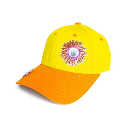Ladies Adjustable Hats - Tee Holder with Tees & Bill Magnet with Ball Marker - 100% Custom Made - color: Sunny Dayz, style: Offset