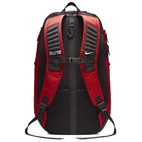 Nike Hoops Elite Hoops Pro Basketball Backpack University Red/Black/Metallic Cool Grey,One Size - color: University Red/Black/Metallic Cool Gre