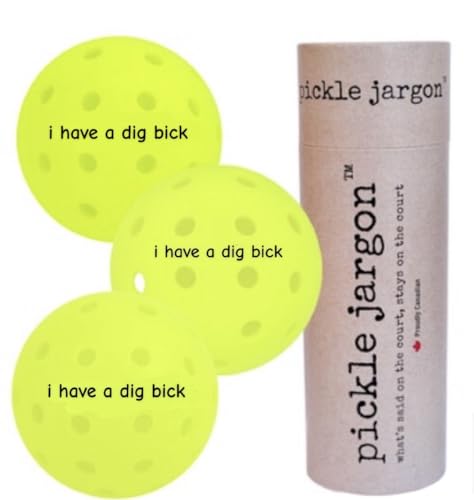 Pickleballs- USAPA-Approved Outdoor Balls with Witty Text, Tournament-Grade Bounce, Wind-Resistant (26g Each)