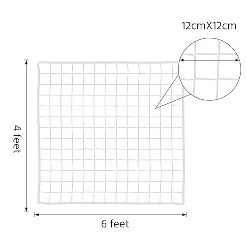 Soccer Goal Net Replacement 6x4 Set of 2, Heavy Duty Polypropylene Soccer Nets for Backyard, All-Weather 6 ft x 4 ft Youth Goal Netting