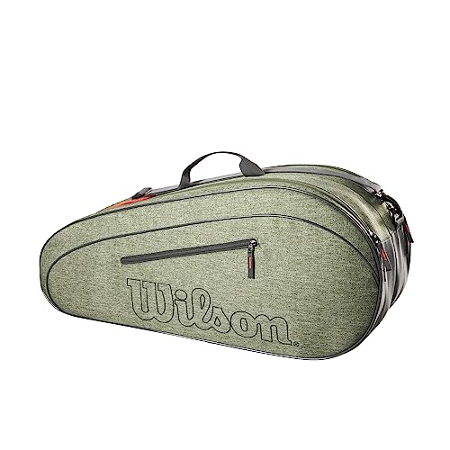 WILSON Team Tennis Racket Bag - Heather Green and Heather Grey