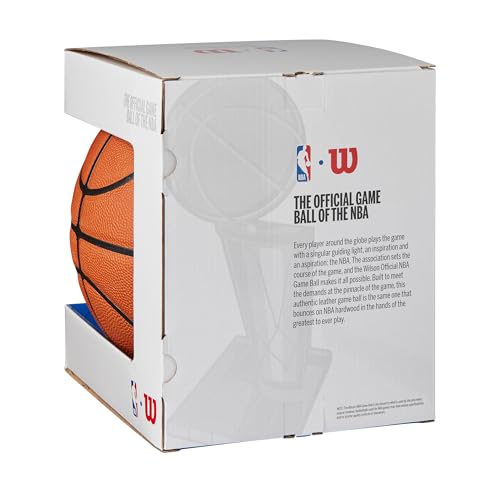 WILSON NBA Official Game Basketball - Brown, Size 7-29.5"