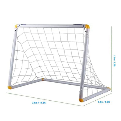 Soccer Goal Net, Sports Twisted Net Post Netting Portable Football Replacement Field Equipment Foldable Polyethylene Rope for Backyard Daily Practice Match Training Shooting Aid with Carry Bag - size: 12X6FT