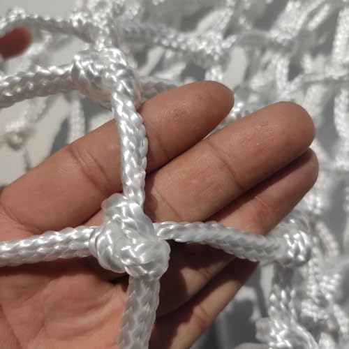 2 Pcs Mini Basketball Nets Small Basketball Hoop Net Replacement 8 Loops Nylon Basketball Net for Kids Activity Supplies White