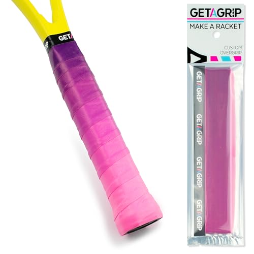 Get A Grip Racket Overgrips – Anti-Slip Tennis Grip Wrap, Sweat Absorbent & Quick-Dry Handle Tape for Tennis, Padel & Pickleball - color: Cascade, size: 1 Grip