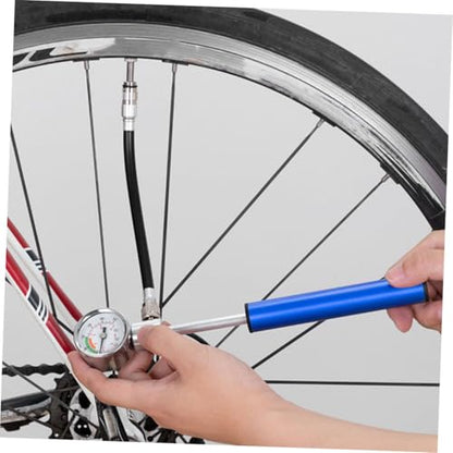 KOMBIUDA Aluminum Alloy Gas Ball Pump Pressure Gauge Soccer Pump Basketball Football Inflator for Sports Balls