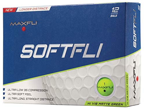 Maxfli SoftFli Matte Golf Balls - color: green