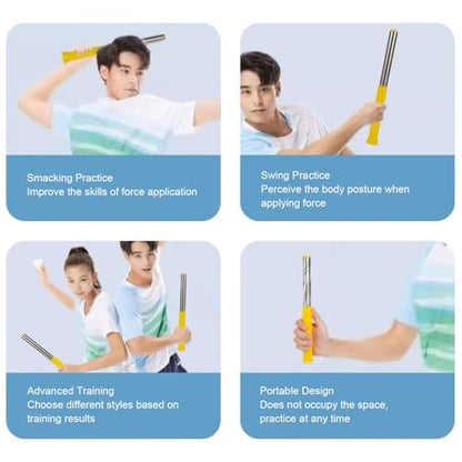Badminton Power Racket Trainer, Adjustable Training Levels Badminton Power Trainer with Sound Feedback Swing Practice Aid for Indoor Training