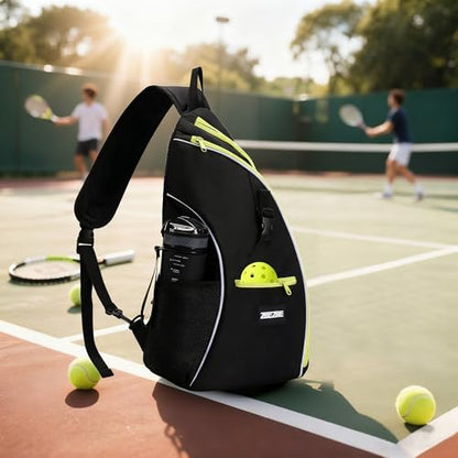 Pickleball Bag, Pickleball Backpack with Water Bottle Holder for Men and Women - color: green