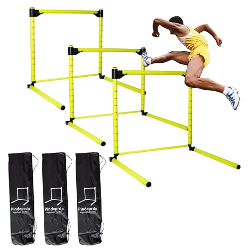 Adjustable Hurdles with Carring Bags, Detachable Agility Training Equipment with Scale, Football Practice Hurdle, Indoor & Outdoor Jumping Speed Hurdles for Athletes, Soccer, Basketball