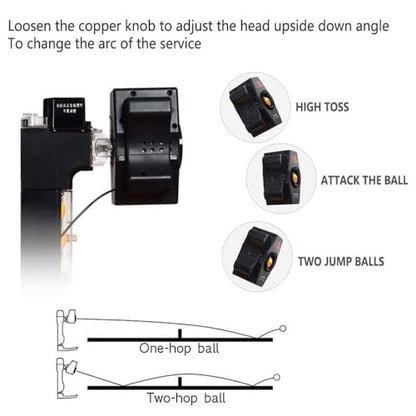 9 Different Frequencies and Speeds Ping Pong Robot, Wireless Remote Trainer Ping-Pong Machine, Top Version Ping-Pong Practice for Practice