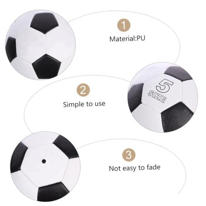 Operitacx Size 5 Pu Soccer Ball, Machine Sewn Football for Training and Match Play, Sturdy Outdoor Soccer Ball Suitable for Adult and Youth Practice