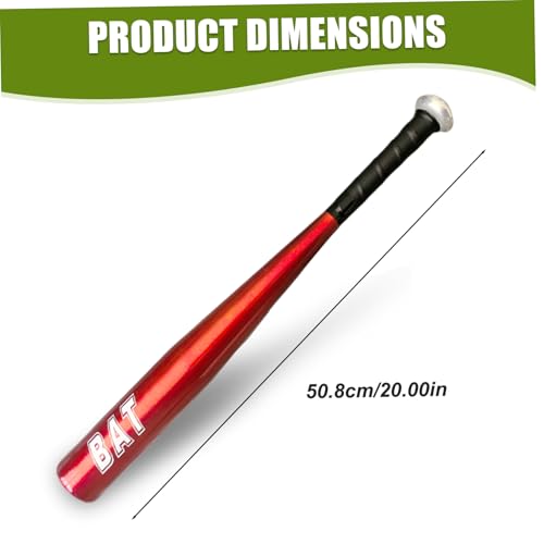 Baseball Bat 20 Inch Portable Sturdy Aluminum Alloy Metal Baseball Bat Stick Lightweight for Outdoor Practice Training