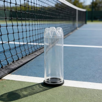 12PCS Tennis Ball Storage Holder Tube - Transparent Plastic Container with Lid - Portable Balls Organizer for Table Tennis Storage and Protection Supplies