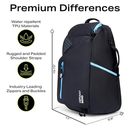 DefiantMind Large Premium Basketball Bag, Backpack, For Elite Youth, Boys, Girls, For Shoes or Cleats, Water Bottles, School, also great for Volleyball, Soccer