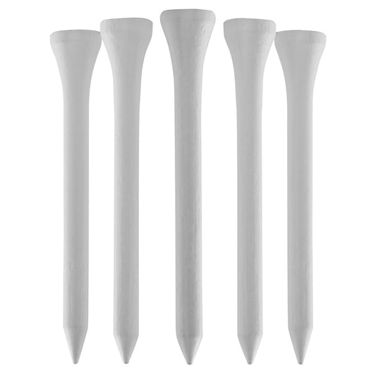 TH Golf 100 PCS Bamboo Golf Tees | Multiple Colours & Sizes | Castle Golf Tees | Standard Golf Tees | Eco Friendly & Sustainable Bamboo Golf Tees - color: 54mm White