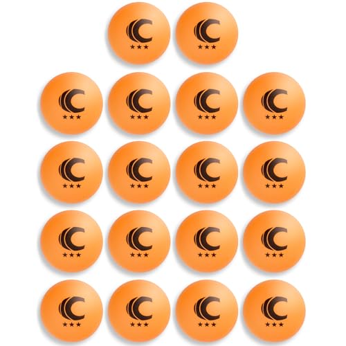 Cannon Sports 3-Star Table Tennis Balls - Professional Table Tennis Balls for Indoor & Outdoor Play - Perfect for Competition & Casual Games - Beer Pong Balls for Table Games - color: Orange, size: 18 Pack