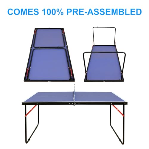 Portable Table Tennis Table, Mid-Size Ping Pong Table