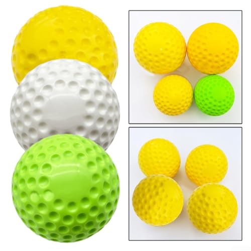 Dimpled Baseball Softball for Pitching Machine Training PU Material Ball 9 Inch 12 Inch Available Training Equipment for Daily Hitting Practice Lightweight