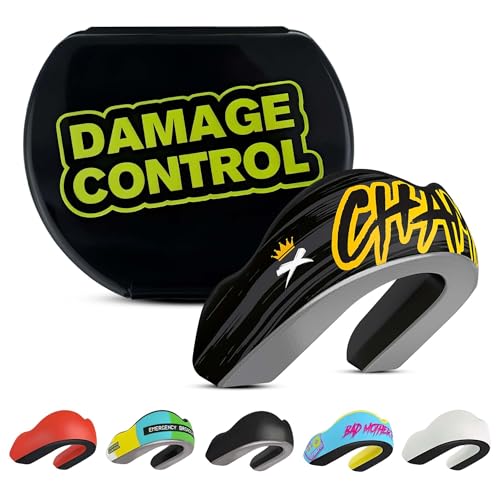 DAMAGE CONTROL Extreme Impact Mouth Guard – Sports Mouthguard for Boxing, MMA, BJJ, Hockey, Rugby, Lacrosse, & More – Mouthpiece for Teeth & Jaw Protection, for Youth & Adults - color: Champ, size: Adult