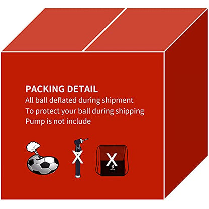 SHOKE Soccer Ball Size 5 Official Size Soccer Ball Thermal Bonded Training Slip Resistant - color: Green(inflated not full )