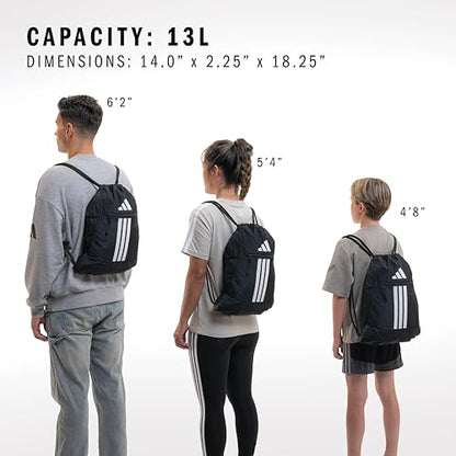 adidas Alliance Sackpack – Drawstring Backpack for Sports, Small Gym Bag - color: Black/3