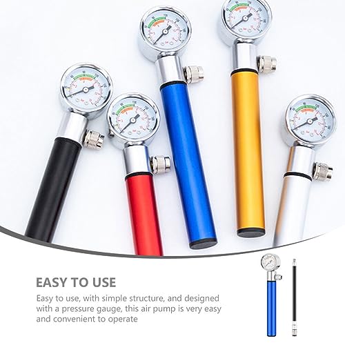 Sports Pump with Pressure Gauge Hand Air Pump for Basketball Soccer Volleyball Rugby and Tires Ergonomic and Portable Design