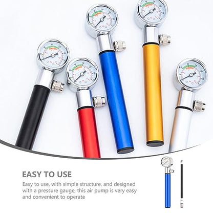 Sports Pump with Pressure Gauge Hand Air Pump for Basketball Soccer Volleyball Rugby and Tires Ergonomic and Portable Design