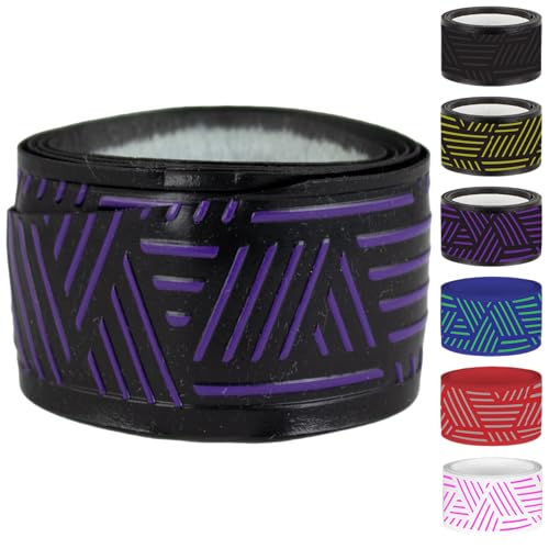 Rawlings | 1.00mm / 1.80mm / 2.75mm Bat Grip | Baseball / Softball | Multiple Colors - color: Purple & Black, size: 1.80mm | Standard Thickness | All Bats