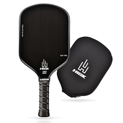 RAV PRO Pickleball Paddle - Ultimate HIGH END 16mm Japanese Toray T700 Raw Carbon Fiber CFS w/Excellent GRIT Roughness Texture, Aero Dynamic Curve, USAPA Approved, Non Slip Grip