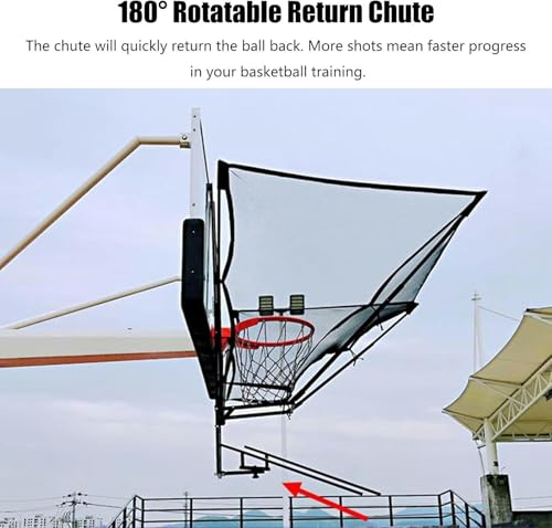 Basketball Hoop Returner Return Attachment Rotating Rebounder Net Hanging Easy Fold Shooting Device for Goal Free-Throw Practice