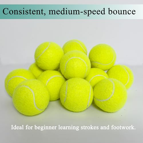 Tennis Balls, 4 Pack Advanced Training & Practice Tennis Balls for Beginners, High Visibility Pet Dog Playing Balls - color: Yellow