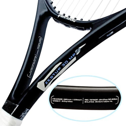 2 PCS (Blue+Orange) ZESTUP30MP for Adult Recreational Tennis Racket Carbon Aluminum Alloy Tennis Racquets