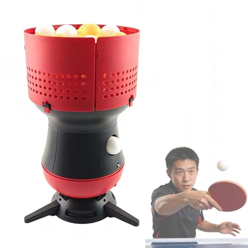 Automatic Table Tennis Robot, Ping Pong Machine for Family & Professional – Dual Mode Spin Control, Oscillation, Remote & Portable Design for Solo Practice