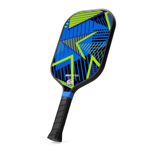 Pickleball Paddles T700 Carbon Fiber Surface Paddle USAPA Approved 16MM High Performance Lightweight Racket with Wide Face Long Grip for Men Women Beginner Starters Partners Couples - color: Single Paddle-Green
