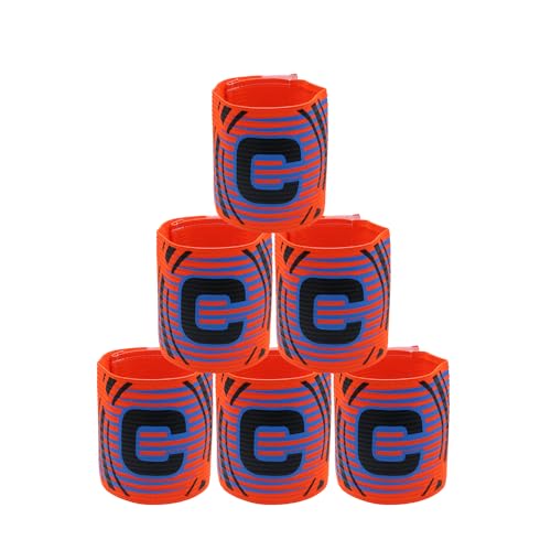 Elastic Soccer Captain Armband for Youth and Adult - size: Orange