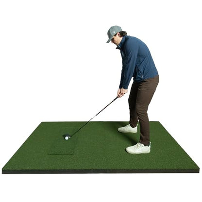 The Indoor Golf Shop SIGPRO Softy Golf Mat - Professional-Grade Practice Mat - Realistic Fairway Feel - Real Tee Capable, Replaceable Hitting Strip, Thick Cushioning & Joint-Friendly Design - size: 4' x 7'