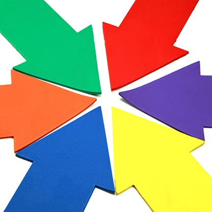 GSi Spot Markers – Non-Slip Non-Toxic Poly Spots – Floor Markers for PE, Sports & Classroom Activities - size: 4.⁠ ⁠Arrow