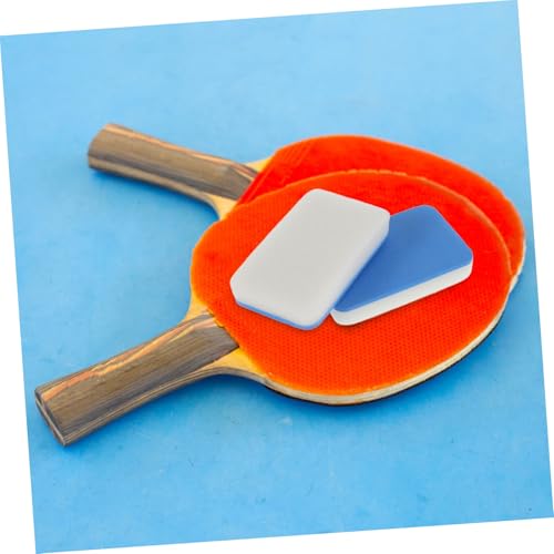 2pcs Table Tennis Bat Cleaner Racket Cleaning Sponge Brush White Sponge Dusting Paddle Supplies