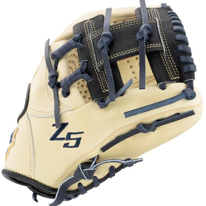 SSK Z5 Craftsman Infield Baseball Glove – 11.25” - 11.5” - 11.75” - 12” – Right & Left Hand Throw - color: Camel/Black/Navy, size: 11.5" - Right Hand Throw