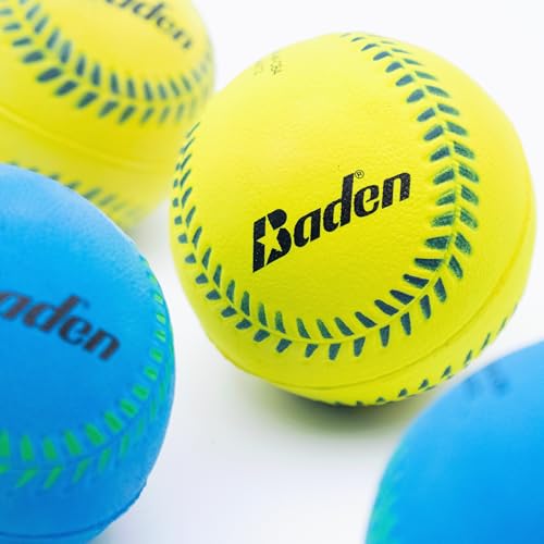 Baden | Brite Strike | Soft Sponge Rubber Baseballs | Perfect for Beginner Youth Players Practice, Training & Fun Outdoors