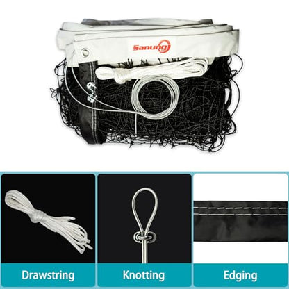 Sanung Volleyball Net for Backyard Beach Swimming Pool, Standard Size 32FT x 3FT Portable Volleyball Training Net Outdoor Indoor Use Poles Not Included