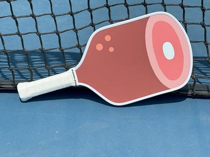 Funny Pickleball Paddles | USAPA Approved Paddle | T700 Carbon Fiber Surface | Propropylene Honeycomb Core | Non-Slip Cushion Grip | Single Paddle | High Grit & Spin | Fun Design - color: Ham