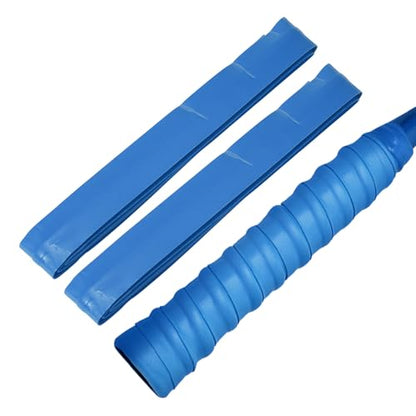 2 Pcs Tennis Racket Grip Tape, Dry Tennis Overgrip Tape, Anti-Slip Absorbent Grip, Racket Overgrip Tape - color: Blue, size: Textured-43.3"x1"x0.03"