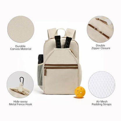 DYSHAYEN Pickleball Backpack, Pickleball Bags for Women, Pickle Ball Paddle Bag Fits 2 Paddles, Pickleball Gifts for Women