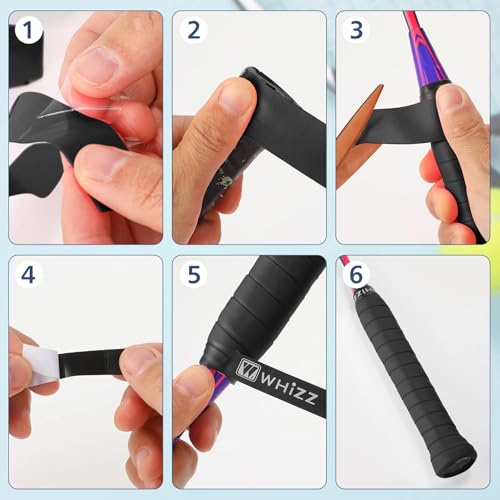 Jerify 24 Pieces Tennis Racket Grip Tape, Precut Tennis Overgrips Tape Badminton Racket Grips with Velvety Comfort for Anti Slip and Absorbent Grip