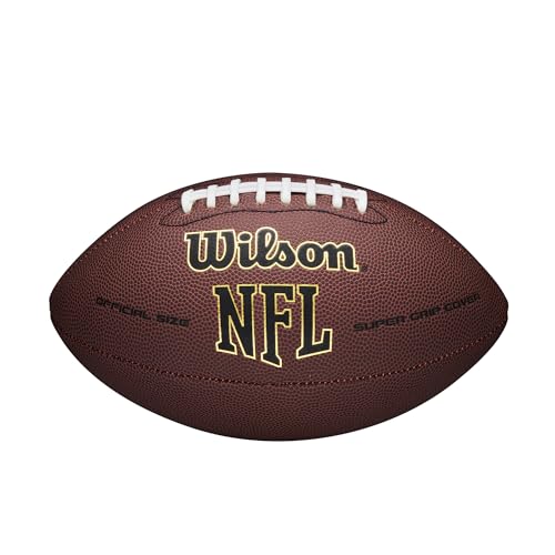 WILSON NFL Super Grip Composite Football - color: Brown, size: Official Size (High School & College; Ages 14+)