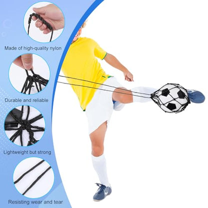 2 Pcs Football Kick Trainer Bags Solo Soccer Kick Trainer Practice Equipment Training Aid Soccer Return Trainers Net Ball Training Equipment Fits Ball Size 3, 4, 5