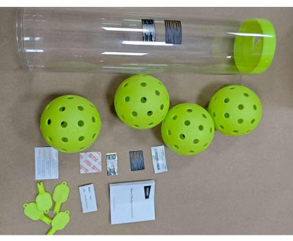 NEEWER PB02 LED Pickleball Set, Light Up Glow in The Dark Pickle Balls Accessories with Storage Tube for Nighttime Outdoor Pickleball Training & Practice, 4 Packs
