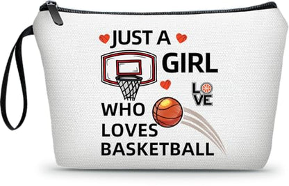 Basketball Make Up Bag for Girls Birthday Gifts for Basketball Players Teen Girls Woman Unique - color: basketball1